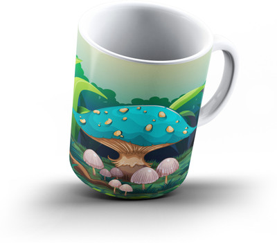 

Ucard Mushroom Art698 Bone China, Ceramic, Porcelain Mug(325 ml), Multicolor