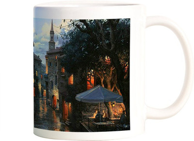 

Rangeele Inkers Beautiful Paintings of houses Ceramic Mug(300 ml), Multicolor