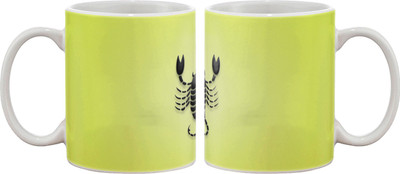 

Artifa Scorpio Porcelain, Ceramic Mug(350 ml), Multicolor