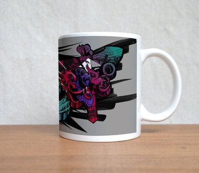 60% OFF on StyBuzz Musical Abstract Porcelain Mug(300 ml)