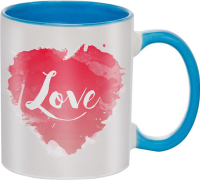 

SKY TRENDS Great Romantic Love Best Gifts For Valentine Day For Girlfriend Boyfriend Fiance Wife Husband, Anniversary,Christmas, Design 104 Ceramic Mug(325 ml), Blue
