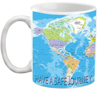 

EFW Have A Safe Journey (Travel) Printed Coffee Ceramic Mug(325 ml), White