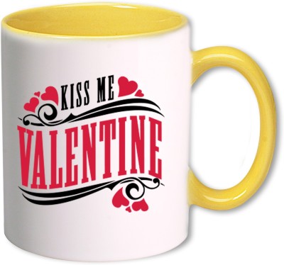 

Heyworlds kiss me valentine day gifts 03 Ceramic Mug(325 ml), Multicolor