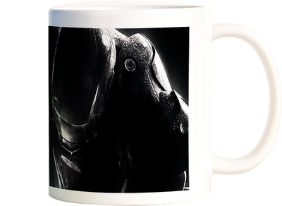 Rangeele Inkers Iron man lets Fight Ceramic Mug(300 ml), Multicolor