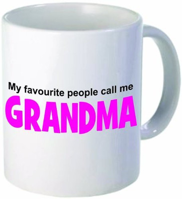 

Rikki Knight LLC Favourite People Call Me Grandma - Quote -11 oz Ceramic Coffee Cup Ceramic Mug(60 ml), Multicolor