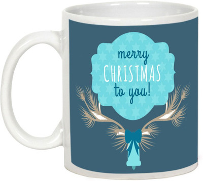 

AllUPrints Glittering Christmas Lights Ceramic Mug(325 ml), White