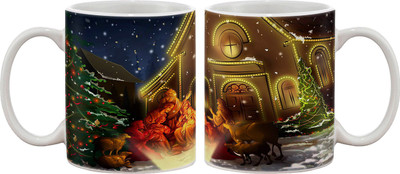 

Artifa Jesus Christmas Porcelain, Ceramic Mug(350 ml), Multicolor