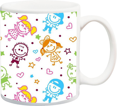 

ME&YOU Gift For Holi;cartoon HD printed Ceramic Mug(325 ml), Multicolor