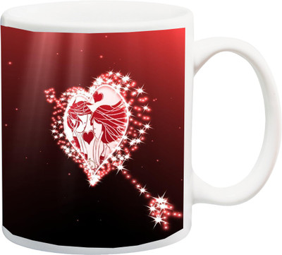 

ME&YOU Gift for Husband/Wife/Boyfriend/Girlfriend/Couple On Valentine's Day Or Anniversary;Hug Me Boy and Girl red Printed Ceramic Mug(325 ml), Multicolor