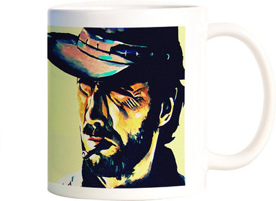 

Rangeele Inkers Clint eastwood painting Ceramic Mug(300 ml), Multicolor