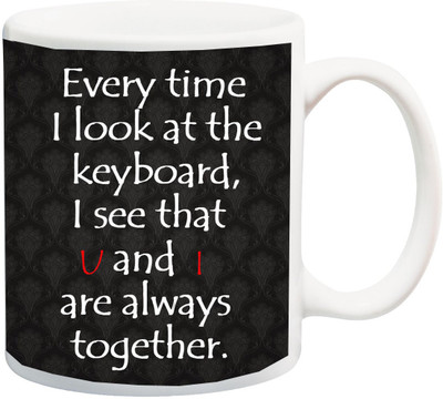 

ME&YOU Valentines Gift for Him/Her Ceramic Mug(325 ml), Multicolor