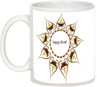 

AllUPrints Gifts For Diwali - Celebrate Deepawali Like Never Before Ceramic Mug(325 ml), White