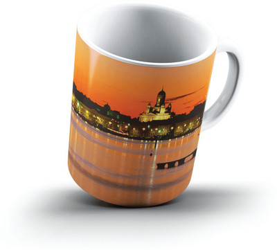 

Ucard Orange Twilight Helsinki Finland2564 Bone China, Ceramic, Porcelain Mug(325 ml), Multicolor
