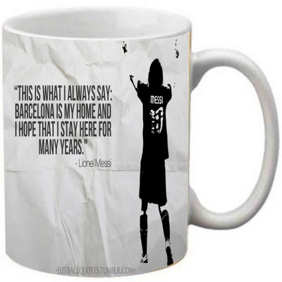 

Maison N Mode Lionel Messi Coffee Ceramic Mug(330 ml), Multicolor