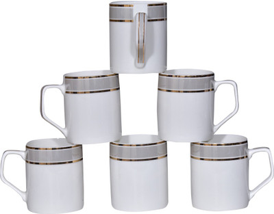 

Pearl Pooja-5 Bone China(Multicolor, Pack of 6)