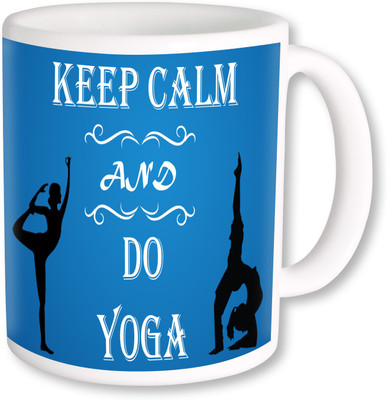 

PhotogiftsIndia Yoga Coffee 011 Ceramic Mug(325 ml), Multicolor