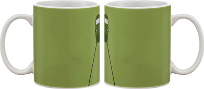 

Artifa Green Train Porcelain, Ceramic Mug(350 ml), Multicolor