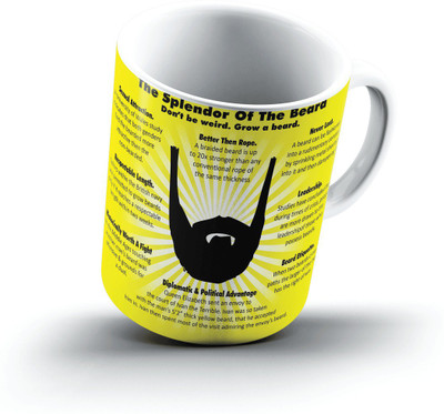 

Ucard Splendor Of The Beard1020 Bone China, Ceramic, Porcelain Mug(325 ml), Multicolor