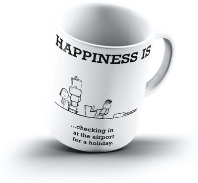 

Ucard Happiness Is2154 Bone China, Ceramic, Porcelain Mug(325 ml)