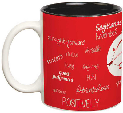 

Prithish Sagittarius Double Color Ceramic Mug(330 ml), Multicolor