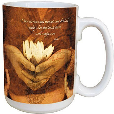 

Tree-Free Greetings Greetings 46147 Elena Ray Awakening Lotus Ceramic with Full-Sized Handle, 15-Ounce Ceramic Mug(60 ml), Multicolor