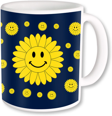 

PhotogiftsIndia smily in sunflower Ceramic Mug(325 ml), Multicolor