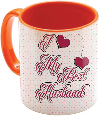 

SKY TRENDS Wonderful & Best Valentine Orange Gift For GirlFriend,Boyfriend,Husband,Wife,Friend Design Cod 082 Ceramic Mug(325 ml)