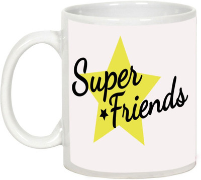 

AllUPrints Friendship Day Gifts - Super Friends Ceramic Mug(325 ml), White