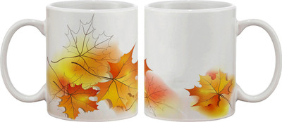 

Artifa Maple Leaves Autumn Porcelain, Ceramic Mug(350 ml), Multicolor