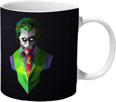 

Mooch Wale Joker Dark Knight Heath Ledger Geometric Art Ceramic Mug(325 ml), Multicolor