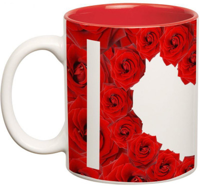 

Prithish I Love You Roses Design Double Color Ceramic Mug(330 ml), Multicolor