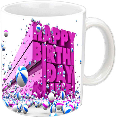 

Raj Laxmi birthday balls white Ceramic Mug(350 ml)