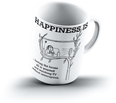 

Ucard Happiness Is2190 Bone China, Ceramic, Porcelain Mug(325 ml)