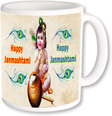 

PhotogiftsIndia Happy Krishnajanmashatmi 001 Ceramic Mug(325 ml), Multicolor
