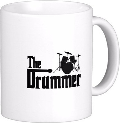 

Exoctic Silver Music In My Vein: Drummer C007 Ceramic Mug(300 ml), Black;white