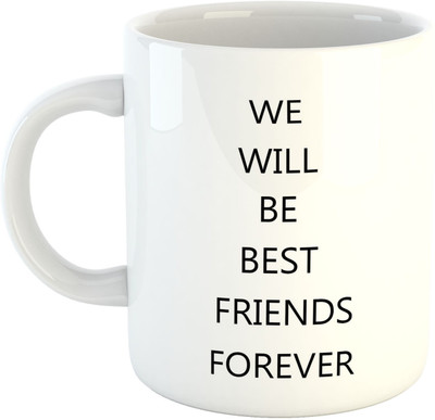 

Deeher Gifts Friends Forever Ceramic Mug(330 ml), Multicolor