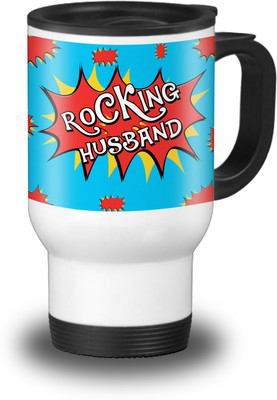 

SKY TRENDS Travel-Mug102 Aluminium Mug(600 ml), White