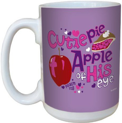 

Tree-Free Greetings Greetings lm44369 Cutie Pie: Psalm 17:8 Ceramic with Full-Sized Handle, 15-Ounce Ceramic Mug(60 ml), Multicolor