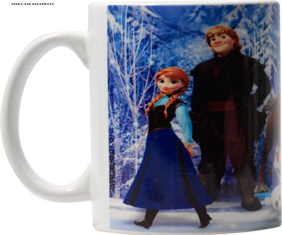 

INDRA AND SARASWATI Postar With Friends (300 ml) Ceramic Mug(300 ml), White