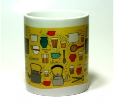 

Chumbak Chai Pattern Ceramic Mug, Multicolor