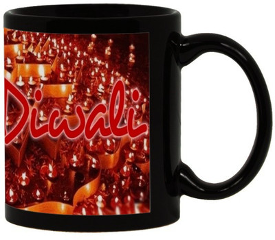 

Lolprint 63 Diwali Gift Black Ceramic Mug(325 ml)
