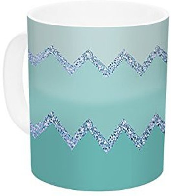 

Kess InHouse InHouse Monika Strigel Avalon Mint Ombre Aqua Green Ceramic Coffee, 11 oz, Multicolor Ceramic Mug(60 ml)