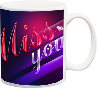 

ME&YOU Gift for Husband/Wife/Girlfriend/Boyfriend/Lover;Miss You printed Ceramic Mug(325 ml), Multicolor