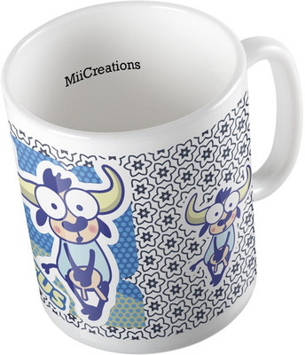 

MiiCreations Printed Zodiac Sign Taurus Ceramic Mug(325 ml), Multicolor