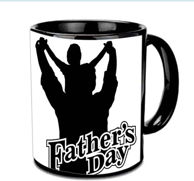

Raj Laxmi Amazing Font Style Fathers Day Wishes Multicolor Ceramic Mug(3.5 ml), Black