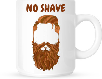 

HuppmeGift No Shave White Ceramic Mug(350 ml)