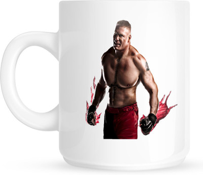 Huppme Brock Lesner White Ceramic Mug(350 ml)