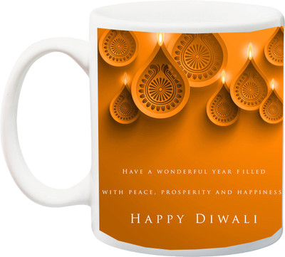 

ME&YOU Diwali Gifting Item; Special Quotes Deepawali Greetings Ceramic Mug(325 ml)