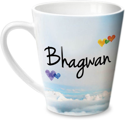 

Hot Muggs Simply Love You Bhagwan Conical Ceramic Mug(350 ml)