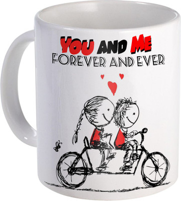 

SKY TRENDS Can't Help Falling in Love mug Best Gift for Valentine's Day, Her, Girlfriend,boy friend,husband, Wife,Birthday, Anniversary,Christmas or Any Holidays Design 115 Ceramic Mug(320 ml), Blue;white